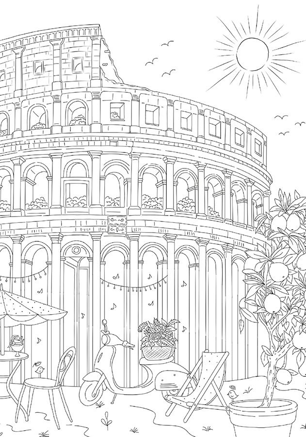 Colorful World Weltreise Designdose mit 12 Buntstiften