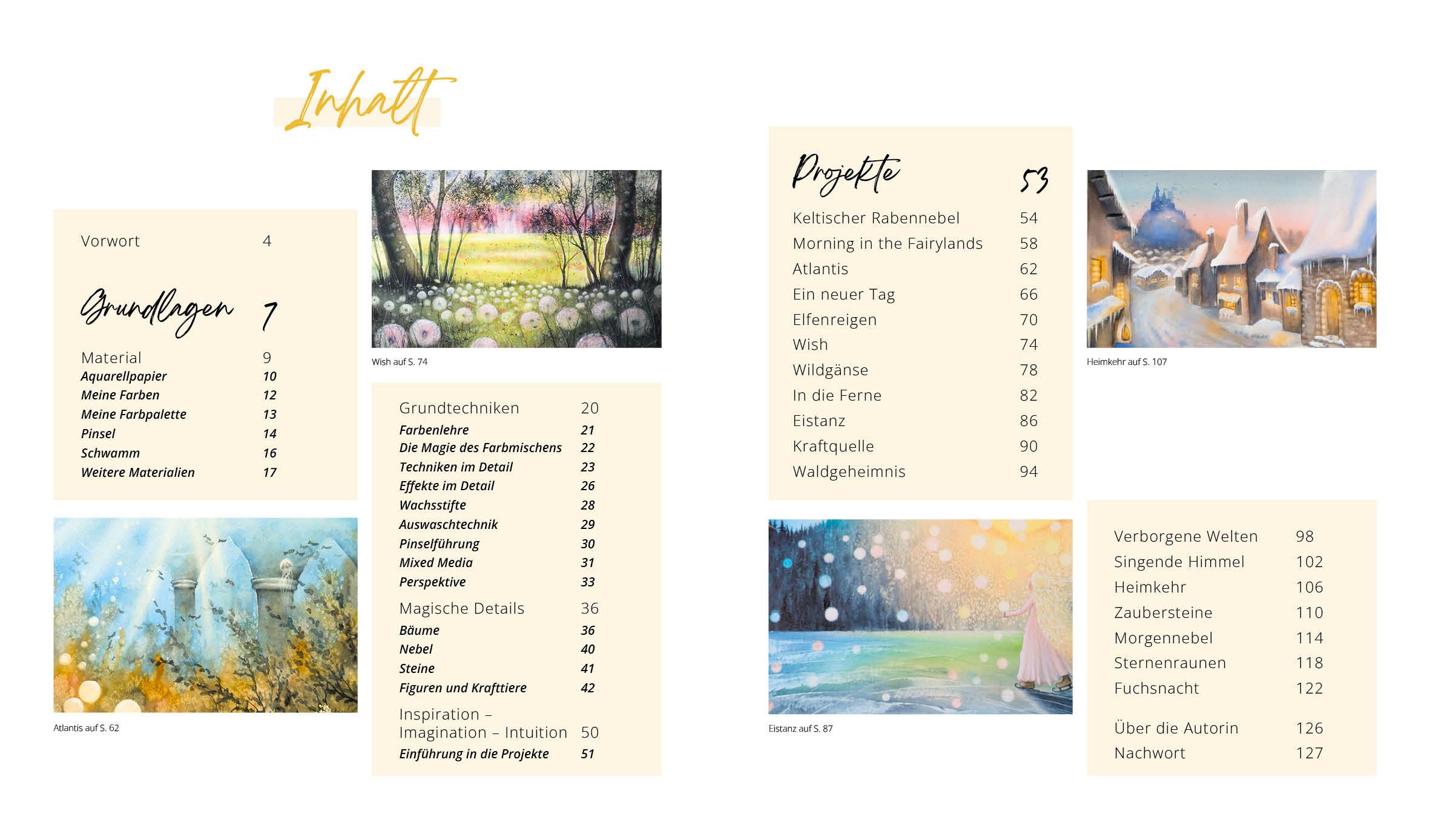 Magische Landschaften in Aquarell