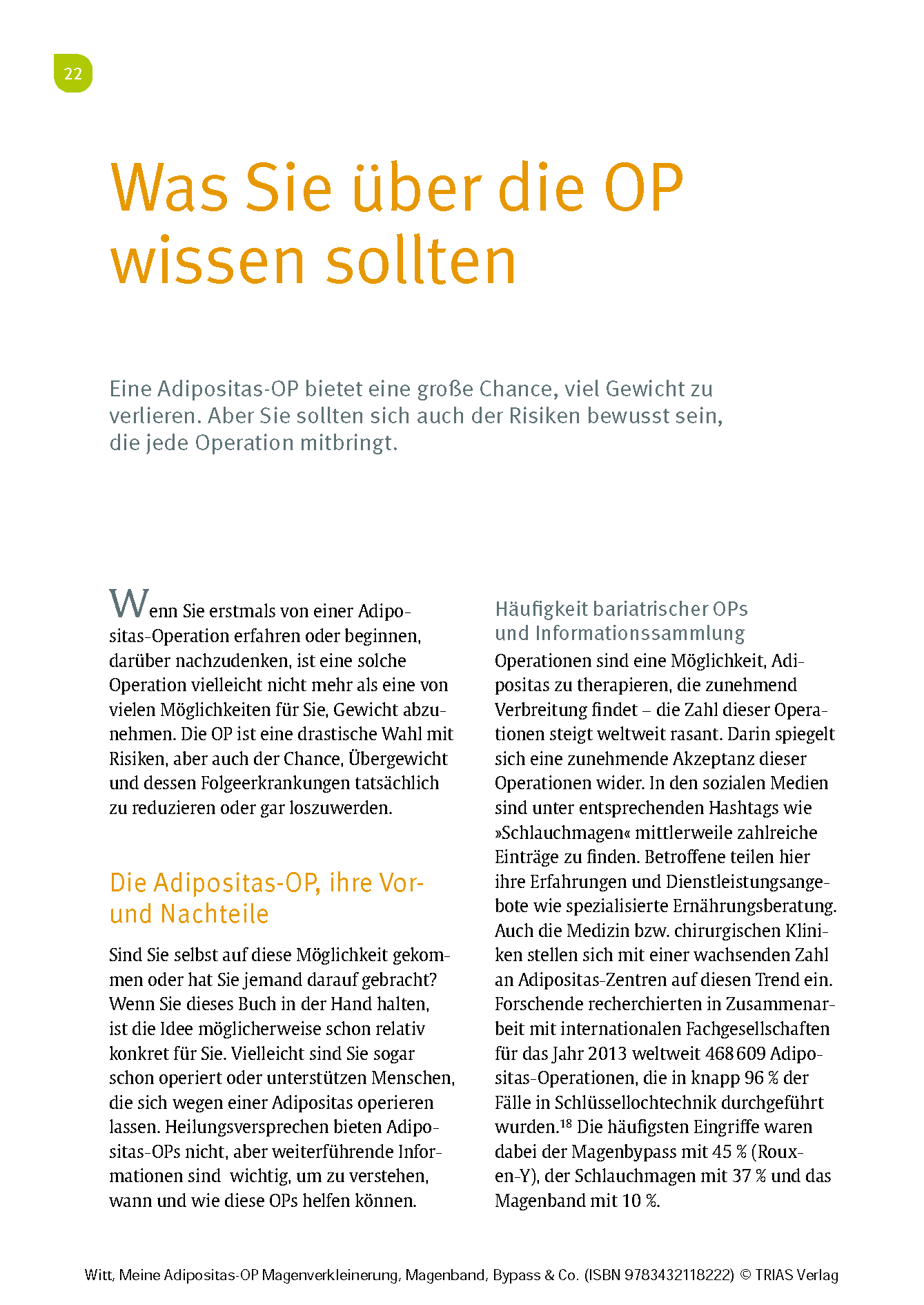 Meine Adipositas-OP. Magenverkleinerung, Magenband, Bypass & Co.