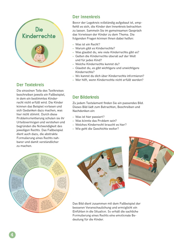 Die Kinderrechte. Ein Legekreis für die Grundschule in 10 Bildern