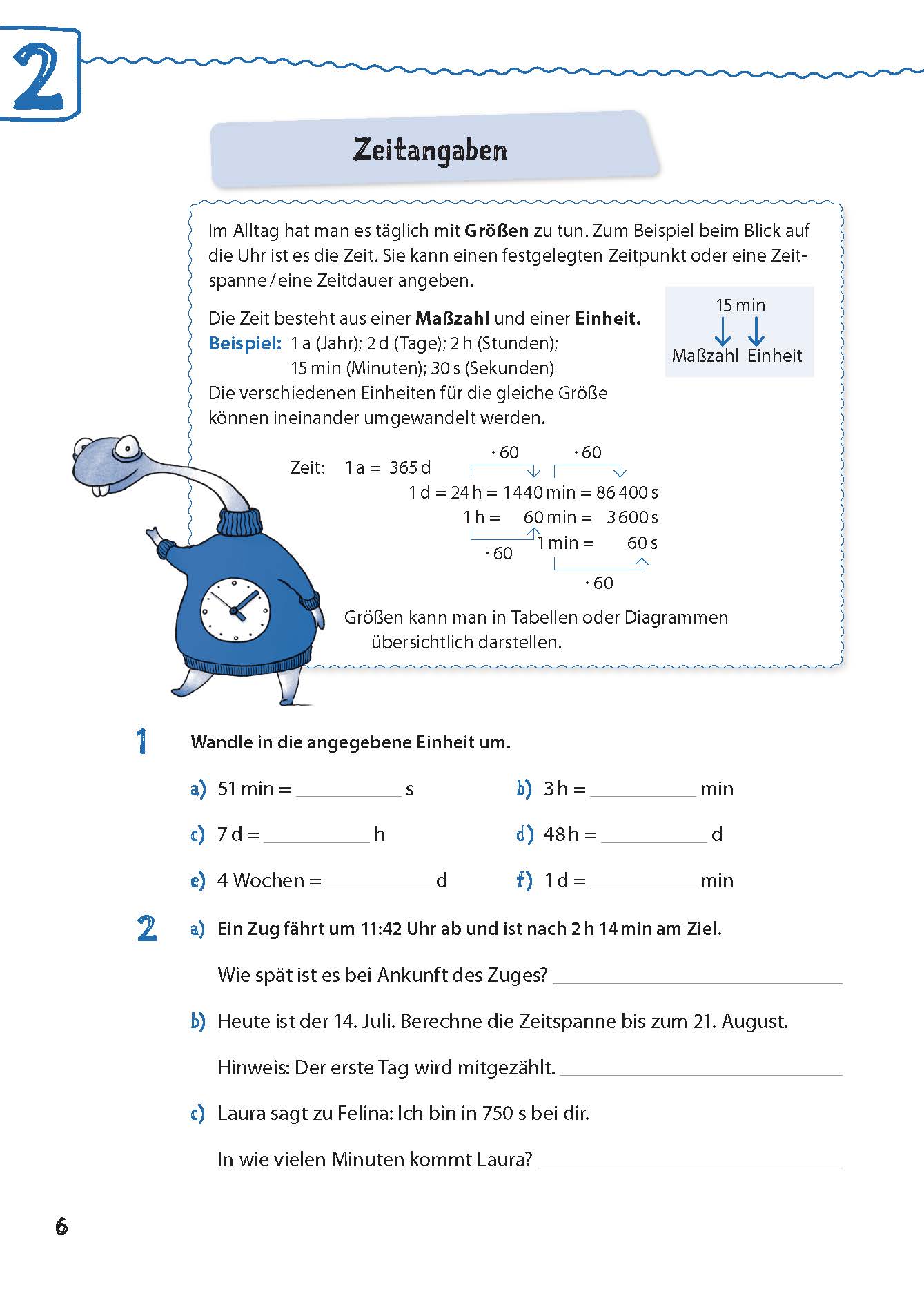 Mathe in 15 Min - Größen und Textaufgaben 5./6. Klasse