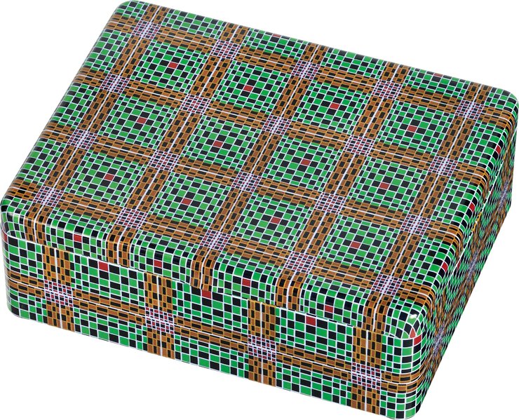 WAX Teebox - Motiv Grün-Braune Karos WAX Teebox - Motiv Grün-Braune Karos