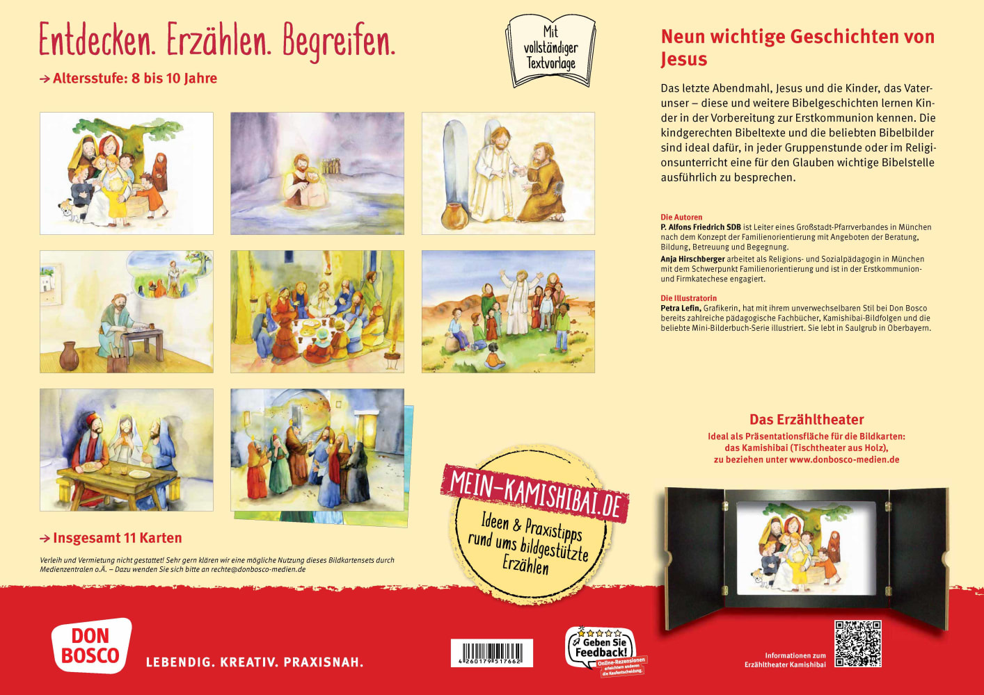 Jesus-Geschichten für die Erstkommunion-Vorbereitung. Kamishibai Bildkartenset