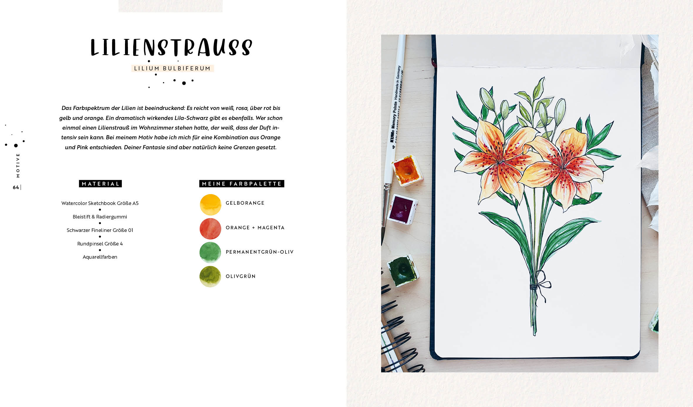 Watercolor – Florale Motive around the world: von heimisch bis exotisch