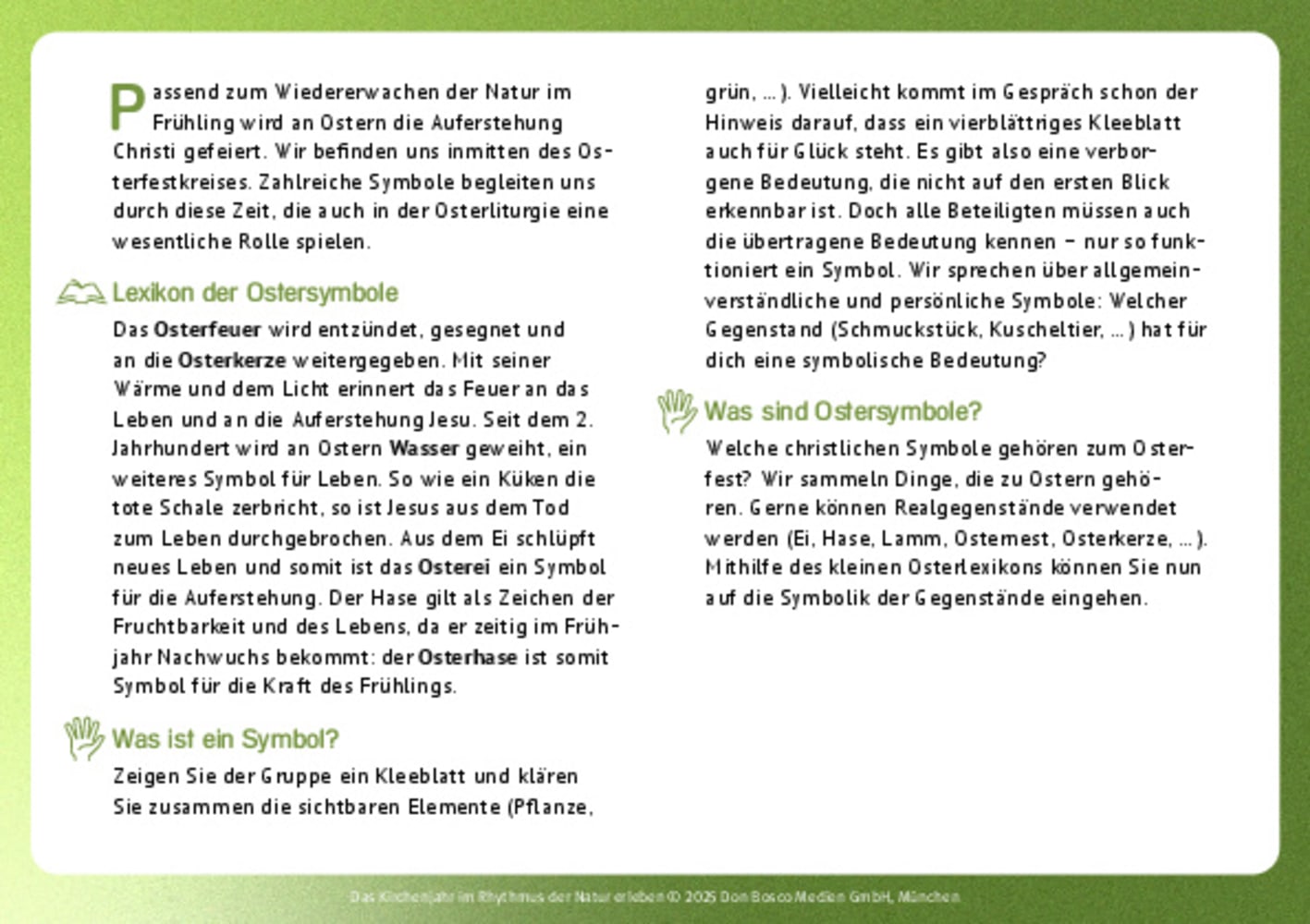 Das Kirchenjahr im Rhythmus der Natur erleben