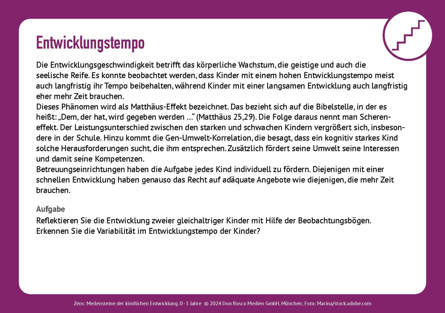 Meilensteine der kindlichen Entwicklung