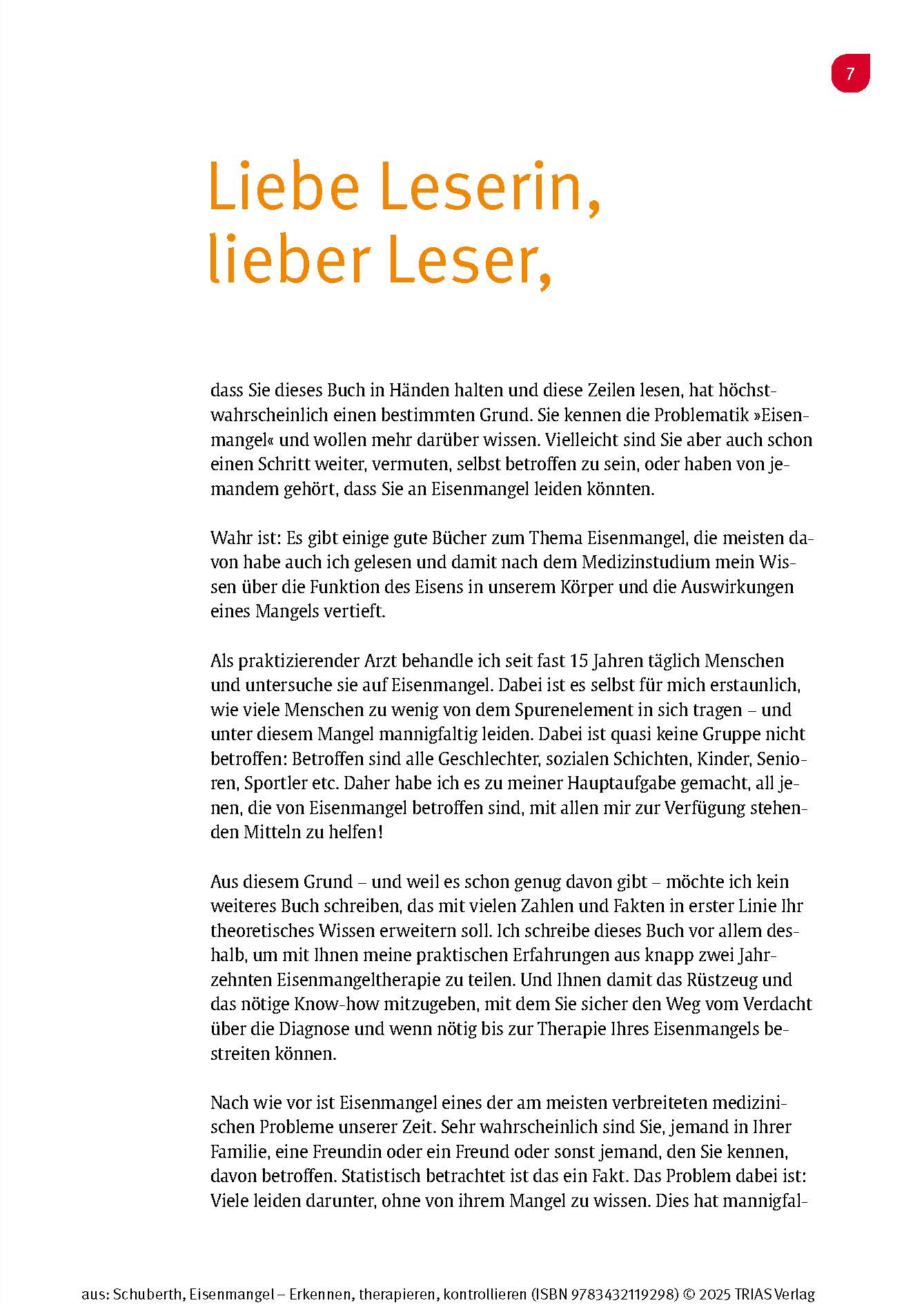 Eisenmangel - Erkennen, therapieren, kontrollieren