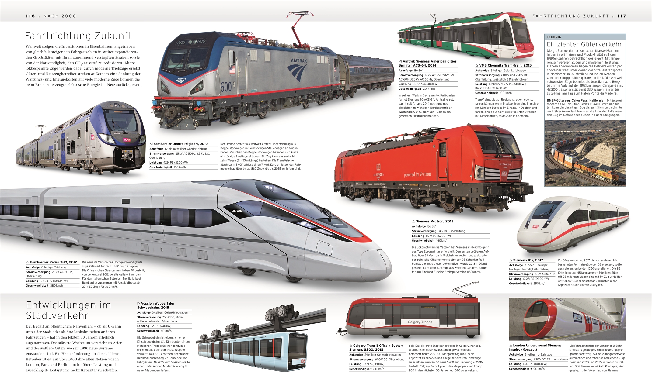 Eisenbahnen, Autos und Flugzeuge