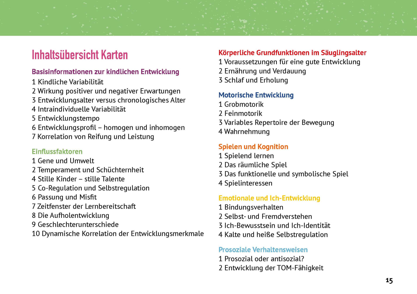 Meilensteine der kindlichen Entwicklung