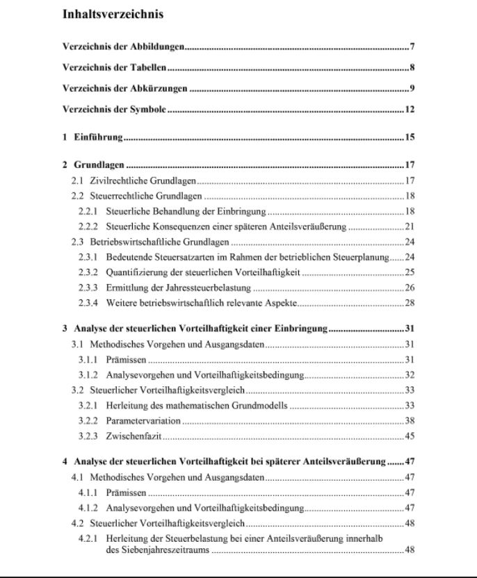 Der Rechtsformwechsel eines Personenunternehmens in eine GmbH. Eine steuerliche Vorteilhaftigkeitsanalyse anhand von Parameteruntersuchungen 