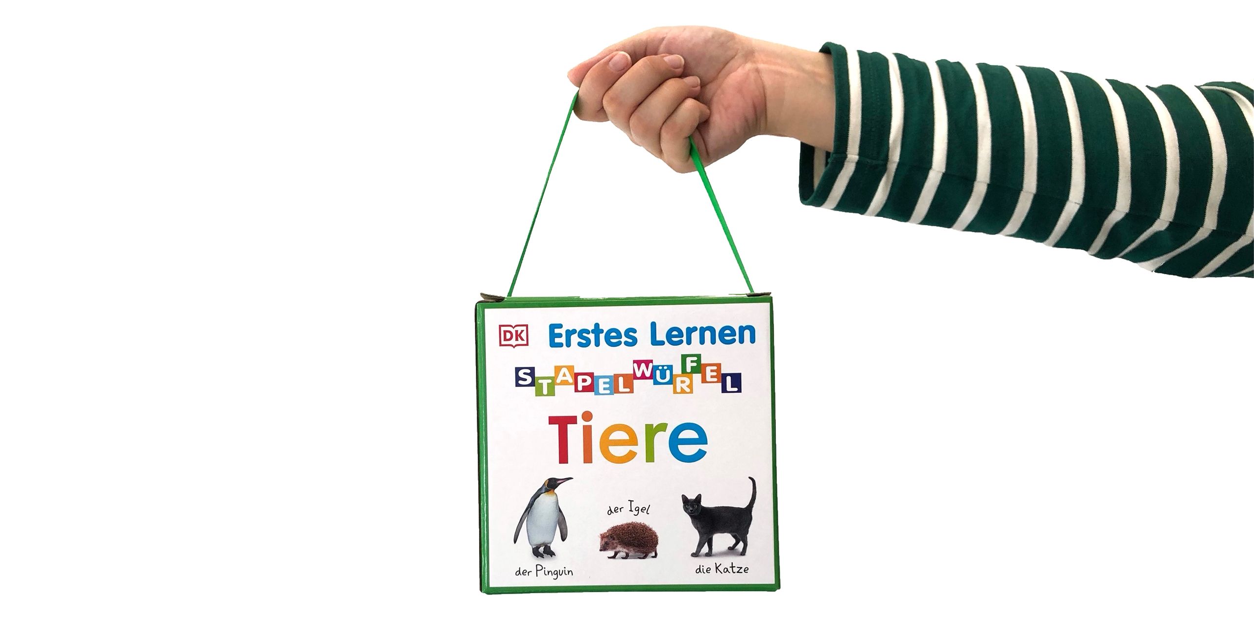 Erstes Lernen Stapelwürfel. Tiere