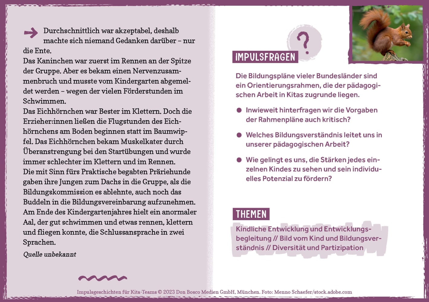 Impulsgeschichten für Kita-Teams Impulsgeschichten für Kita-Teams