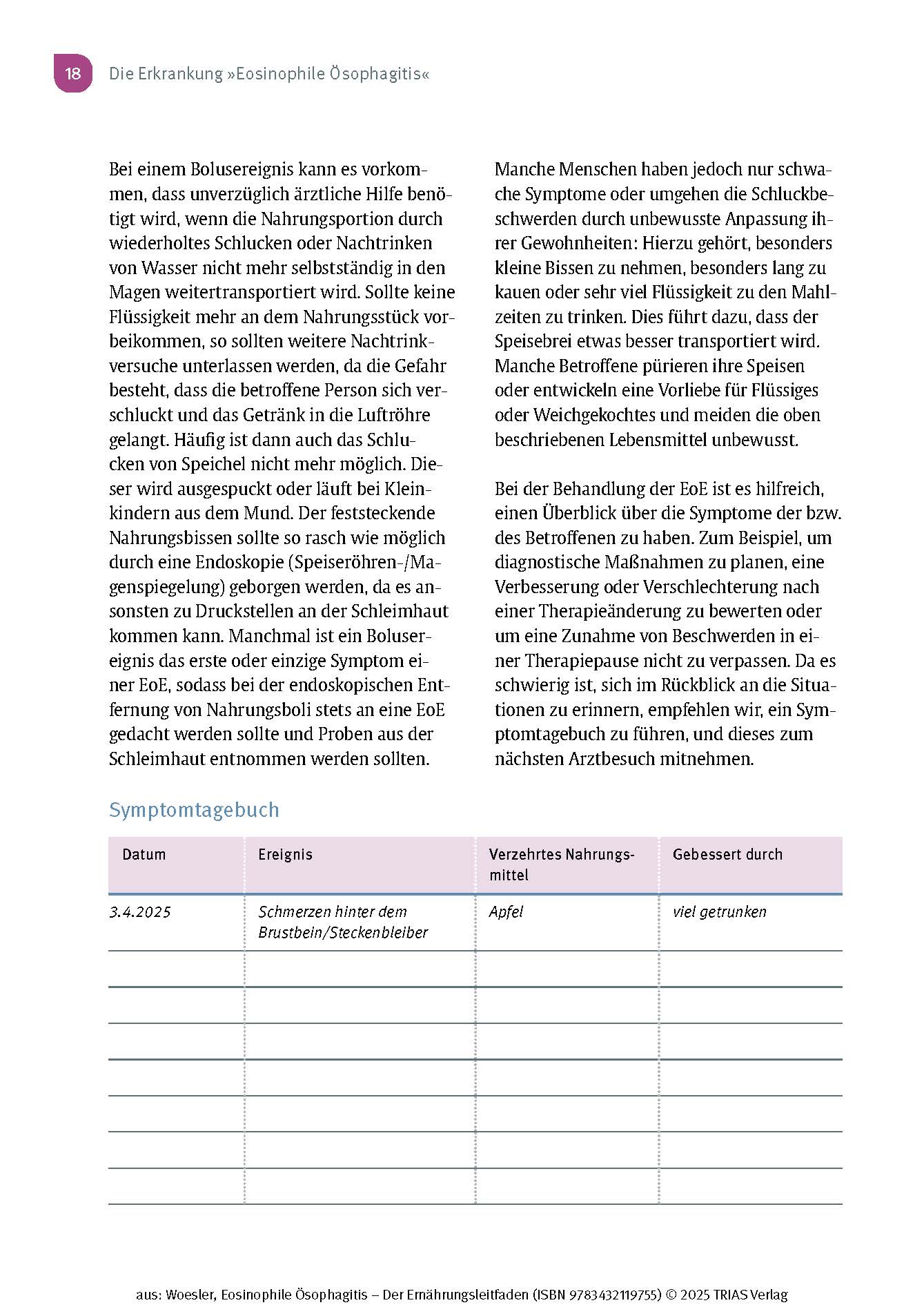 Eosinophile Ösophagitis - Der Ernährungsleitfaden