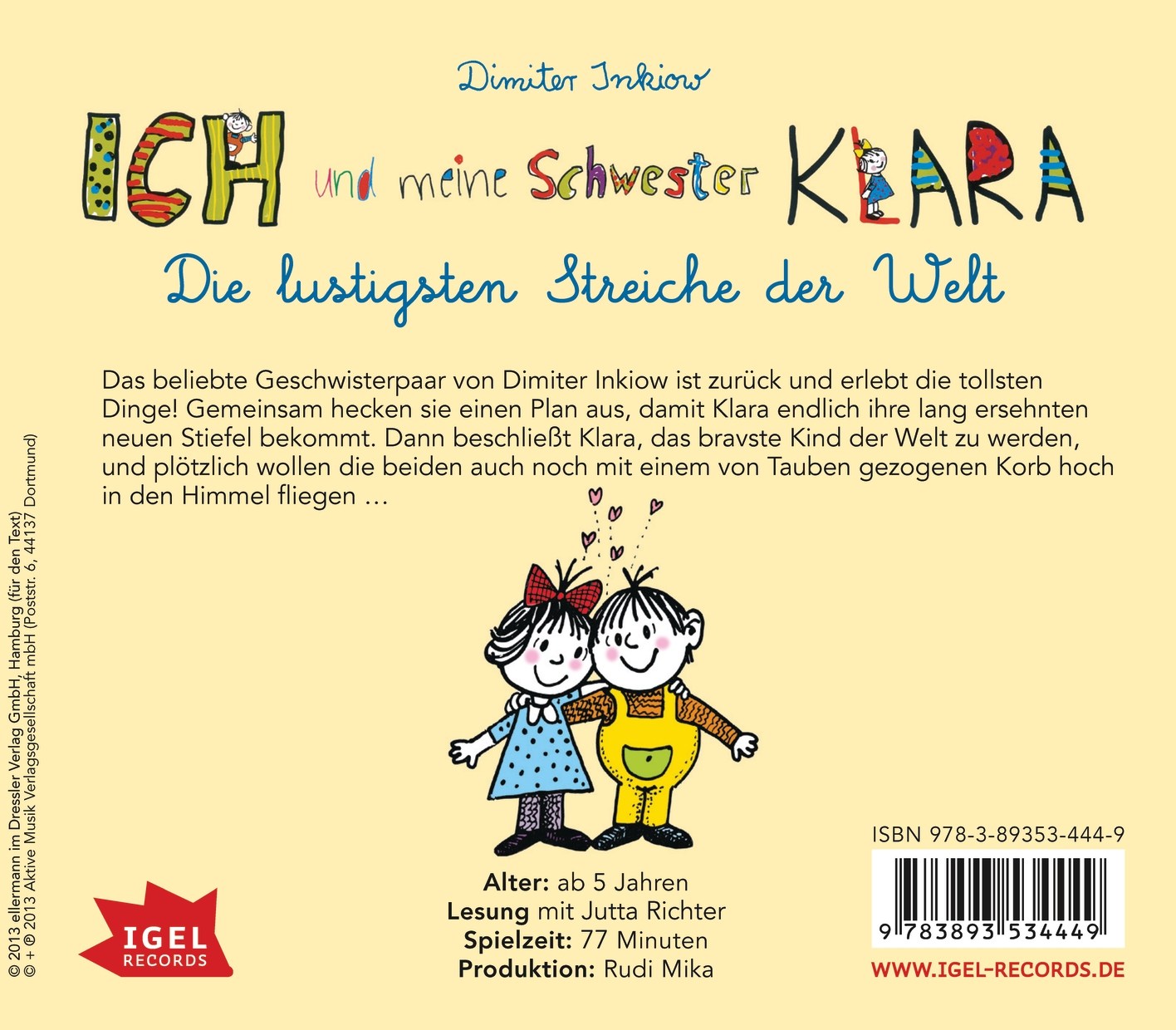 Ich und meine Schwester Klara. Die lustigsten Streiche der Welt (Audio-CD)