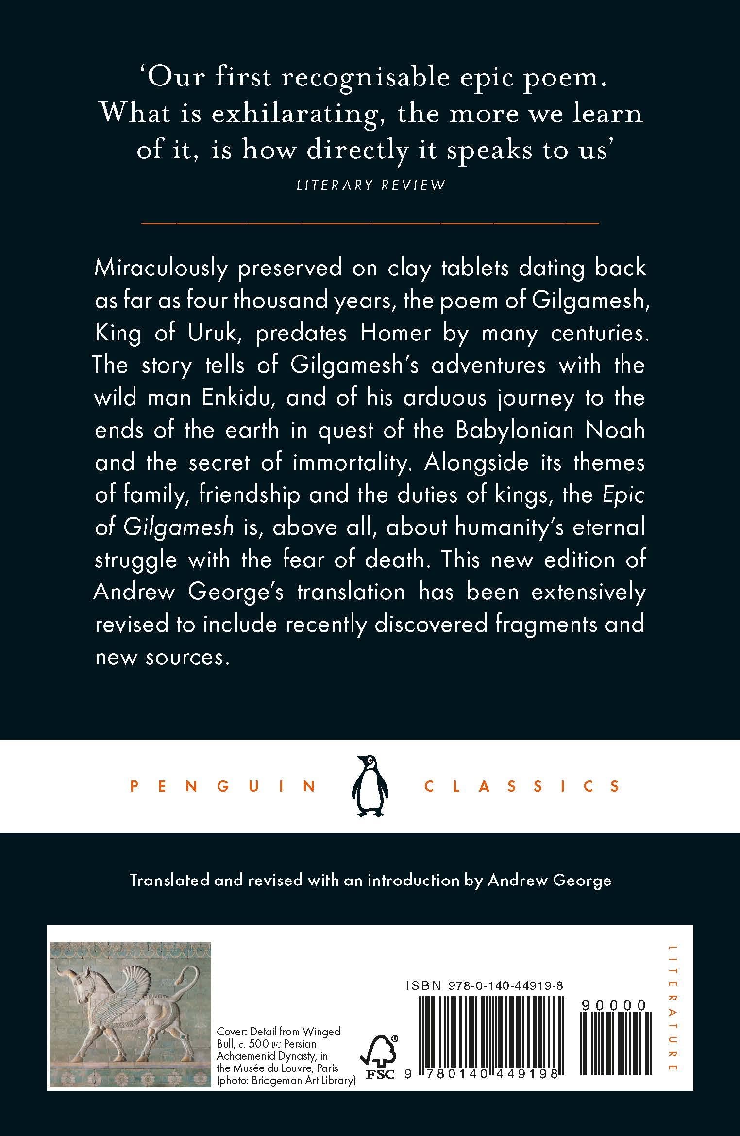 The Epic of Gilgamesh: The Babylonian Epic Poem and Other Texts in Akkadian and Sumerian (Penguin Classics)
