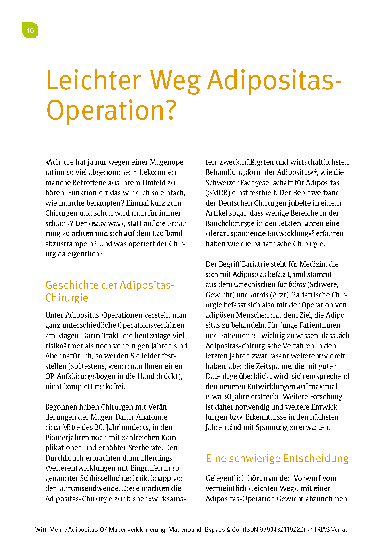 Meine Adipositas-OP. Magenverkleinerung, Magenband, Bypass & Co.