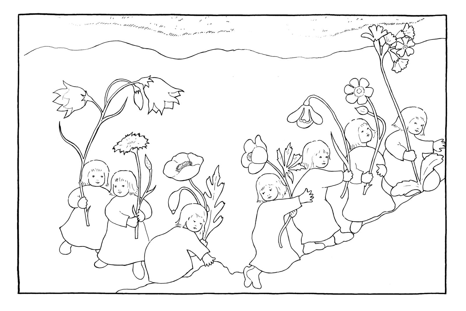 Etwas von den Wurzelkindern: Wurzelkinder-Malbuch
