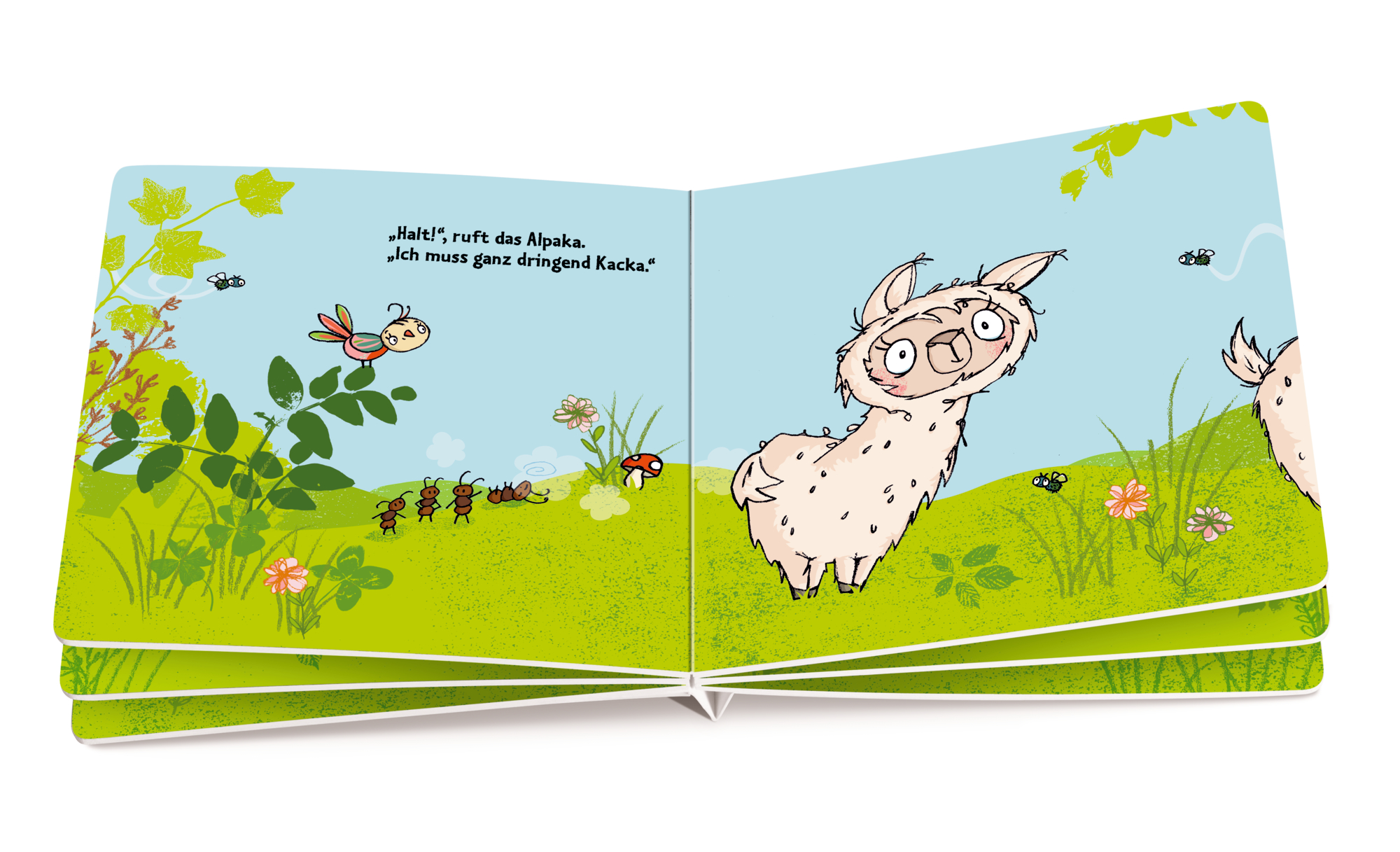 Das Alpaka muss Kacka