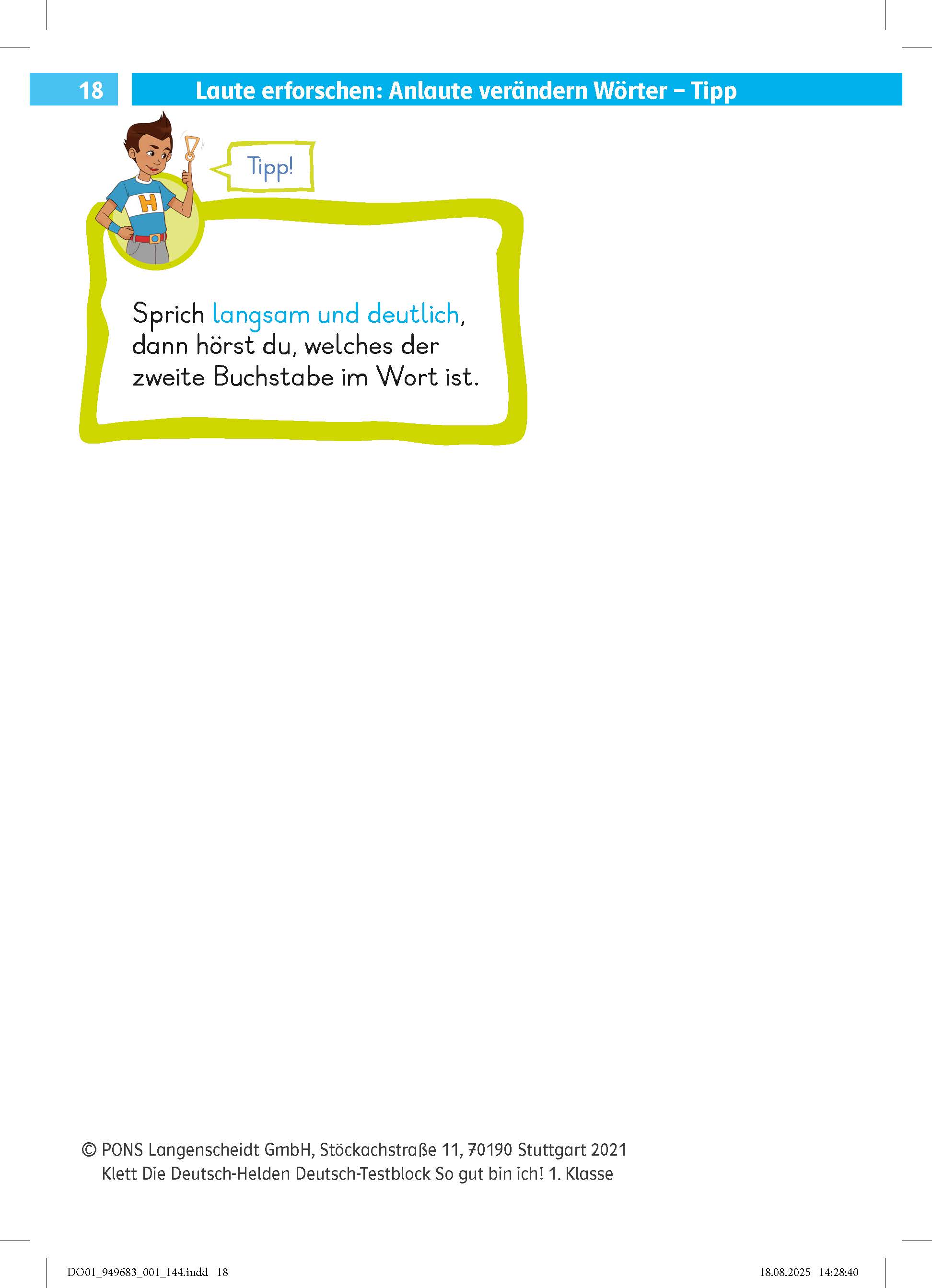 Klett Die Deutsch-Helden: Deutsch-Testblock So gut bin ich! 1. Klasse