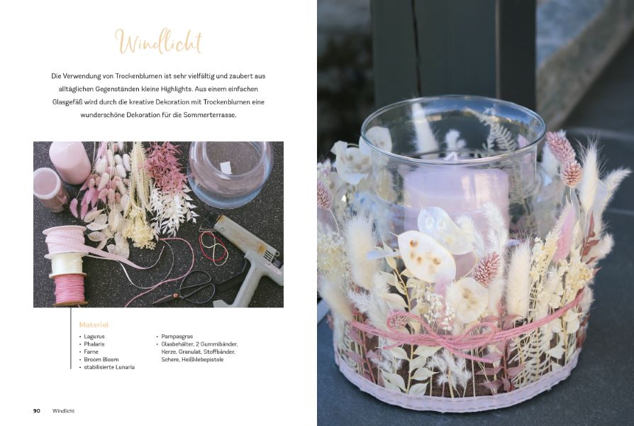 Trockenblumen und Floral Hoops Trockenblumen und Floral Hoops