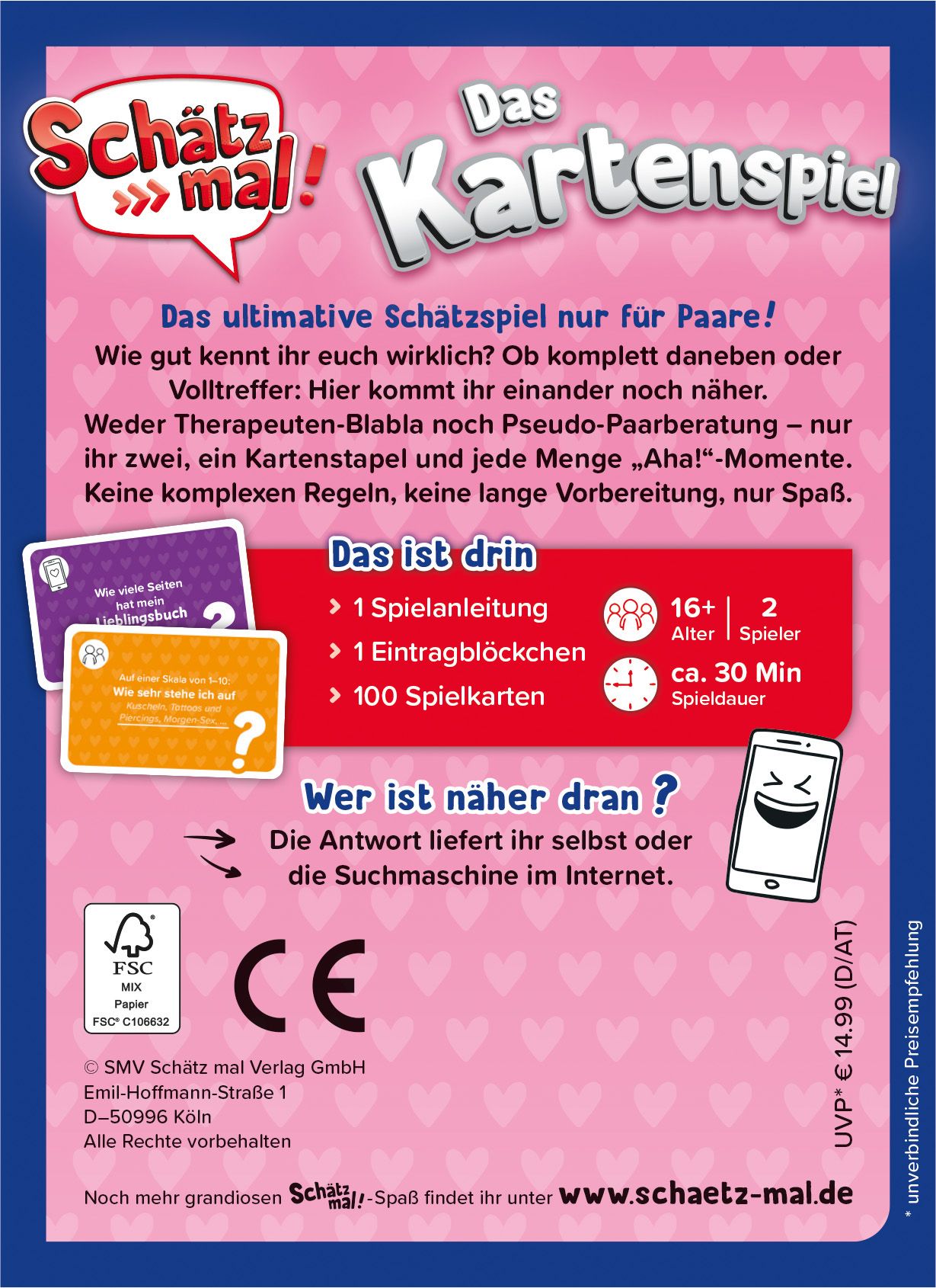 Schätz mal! Kartenspiel LOVE Edition