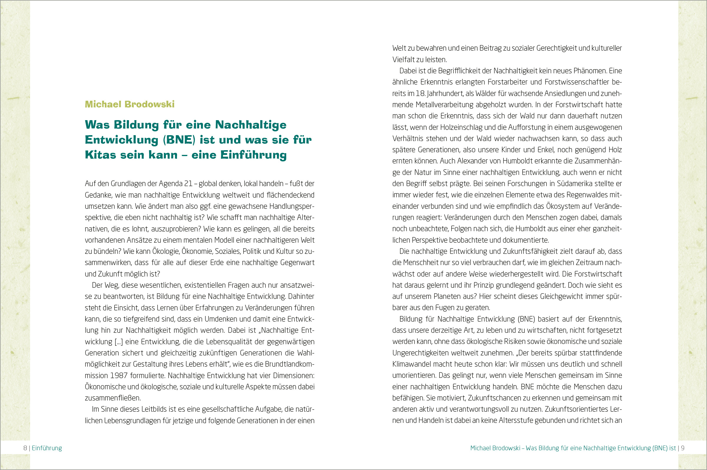 BNE in der Kita BNE in der Kita