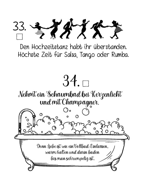 Die Bucket List für Honeymooner