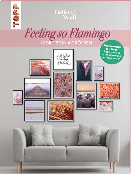 Gallery Wall "Feeling so Flamingo". 12 Bilder in 4 Größen
