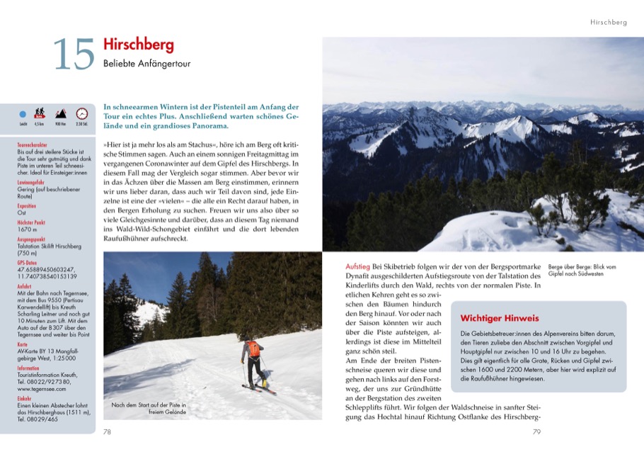 Ski- und Pistentouren für Genießer Münchner Hausberge