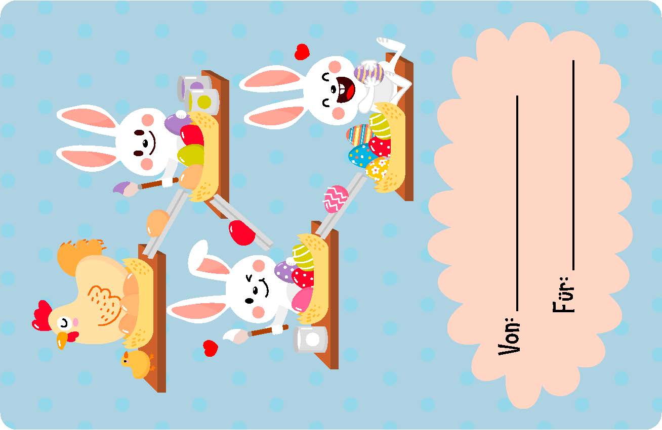 Meine Sticker + Karten + Box - Ostern