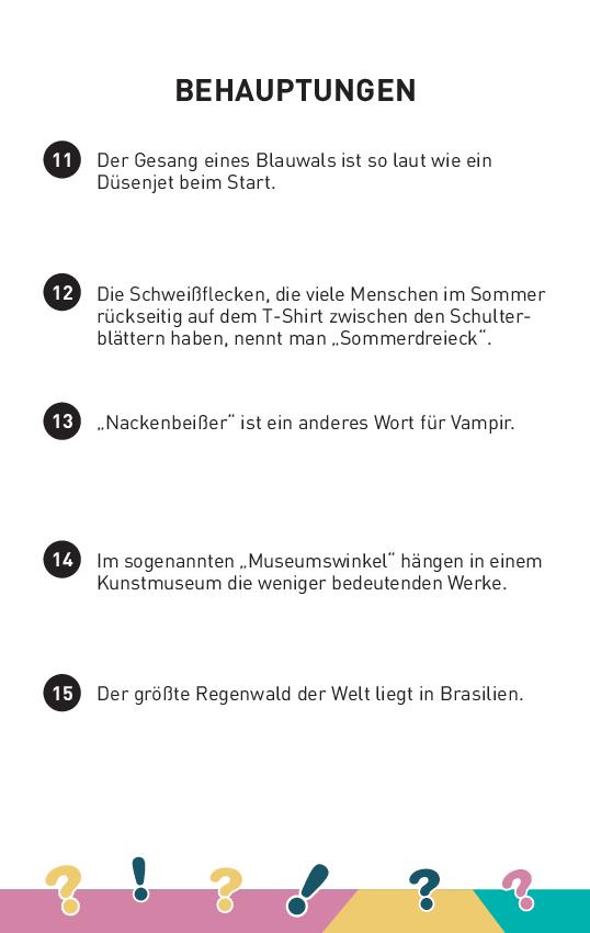 Wahr oder nicht? - Das Quiz-Spiel I ab 10 Jahren