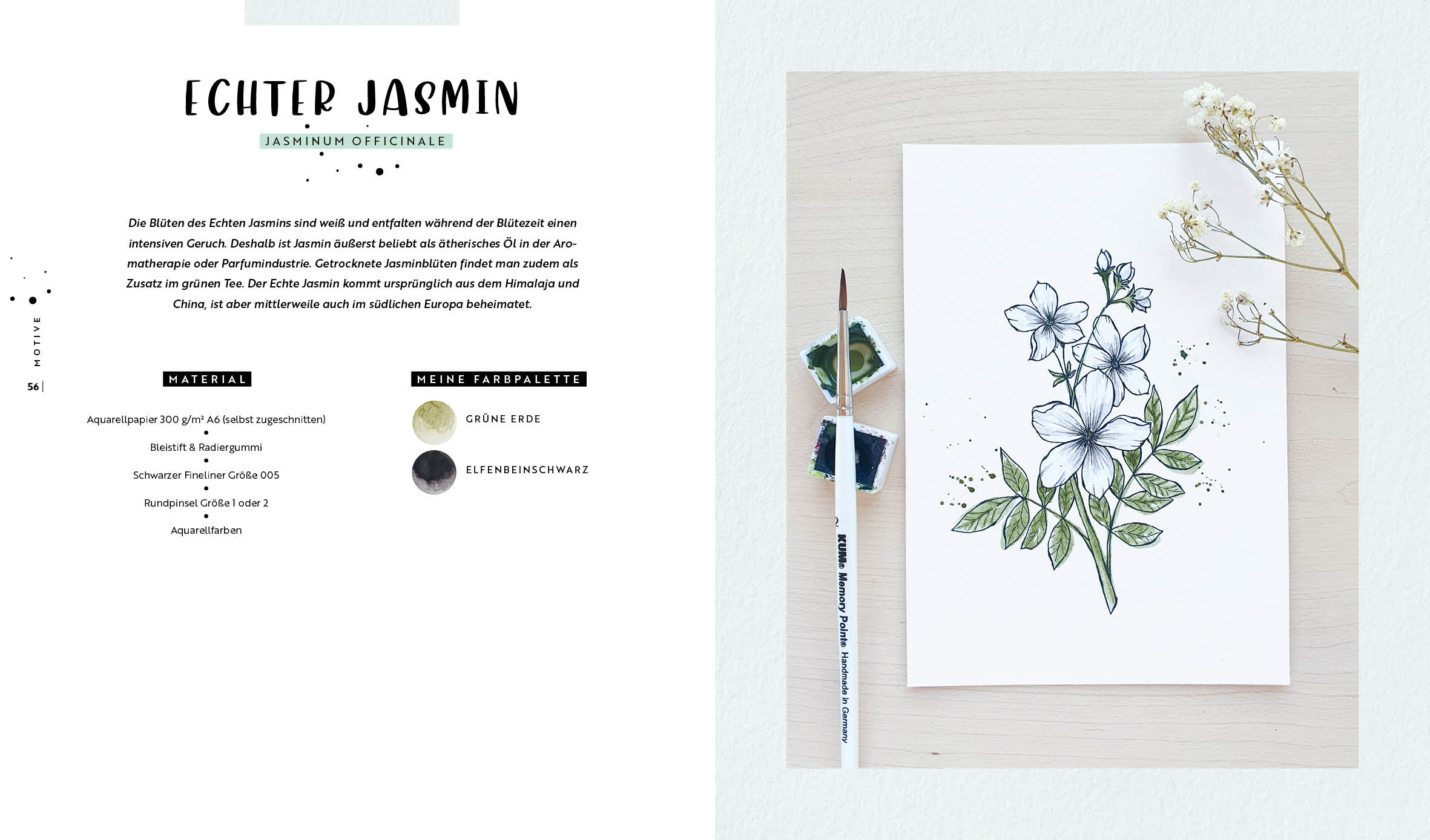 Watercolor – Florale Motive around the world: von heimisch bis exotisch