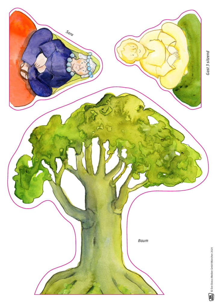 Abraham und Sara. Erzählschienen-Figurenset