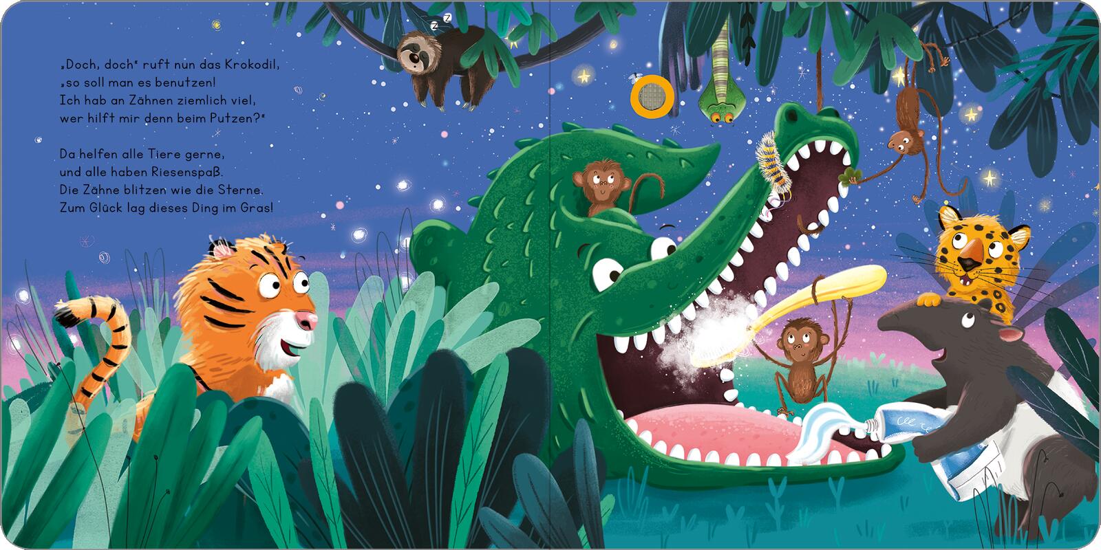 Zahnputzparty im Dschungel