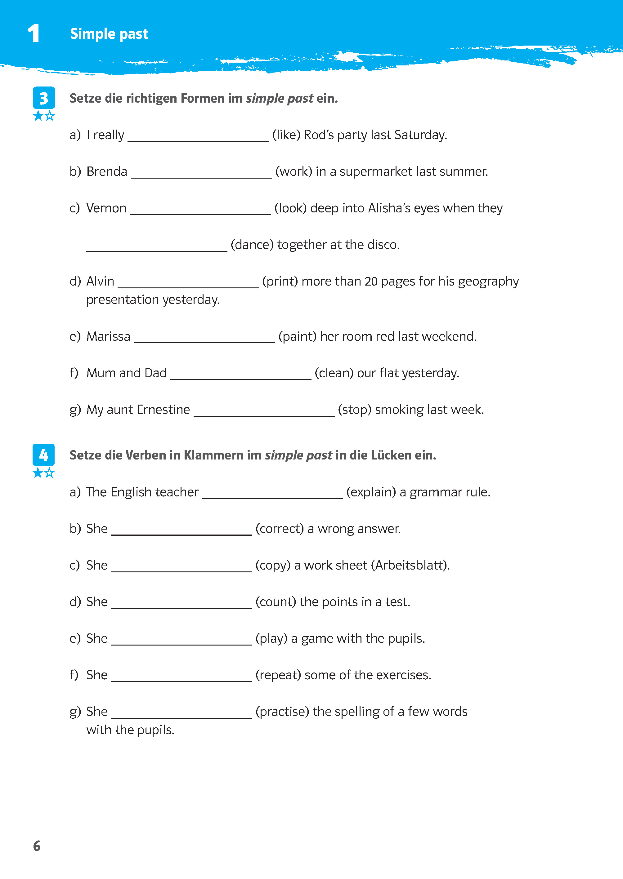 Klett 10-Minuten-Training Englisch Grammatik Simple Past und Present Perfect 6./7. Klasse