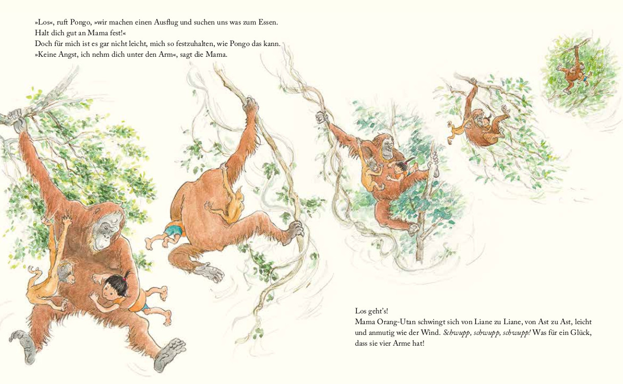 Halt dich gut an Mama fest