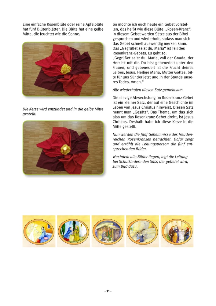 Vom Rosenkranz erzählen. Kamishibai Bildkartenset