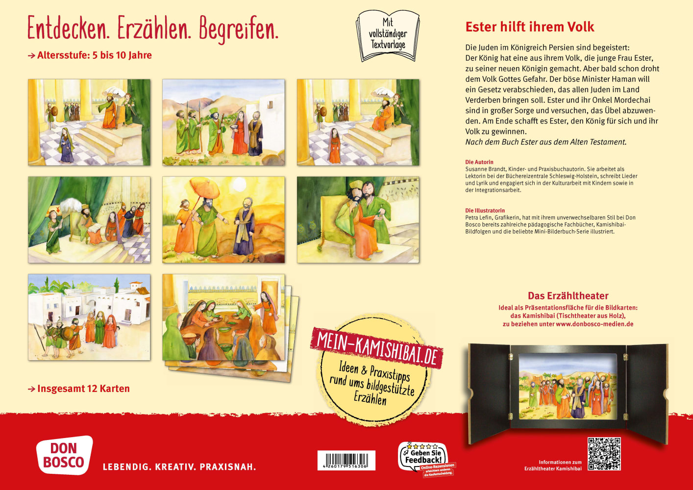 Ester hilft ihrem Volk. Kamishibai Bildkartenset.