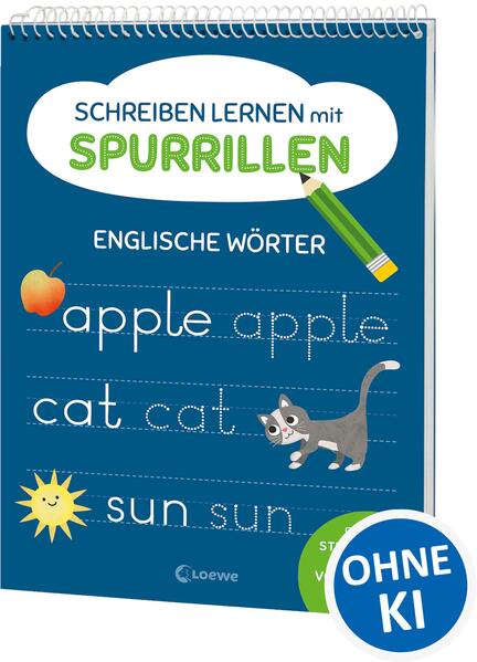Schreiben lernen mit Spurrillen - Englische Wörter