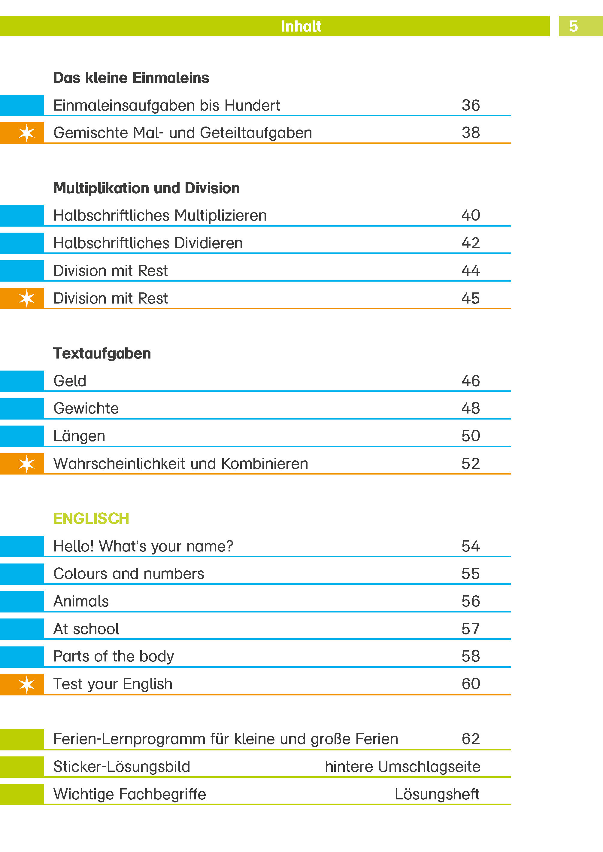 Klett Deutsch, Mathe und Englisch Die wichtigsten Themen 3. Klasse