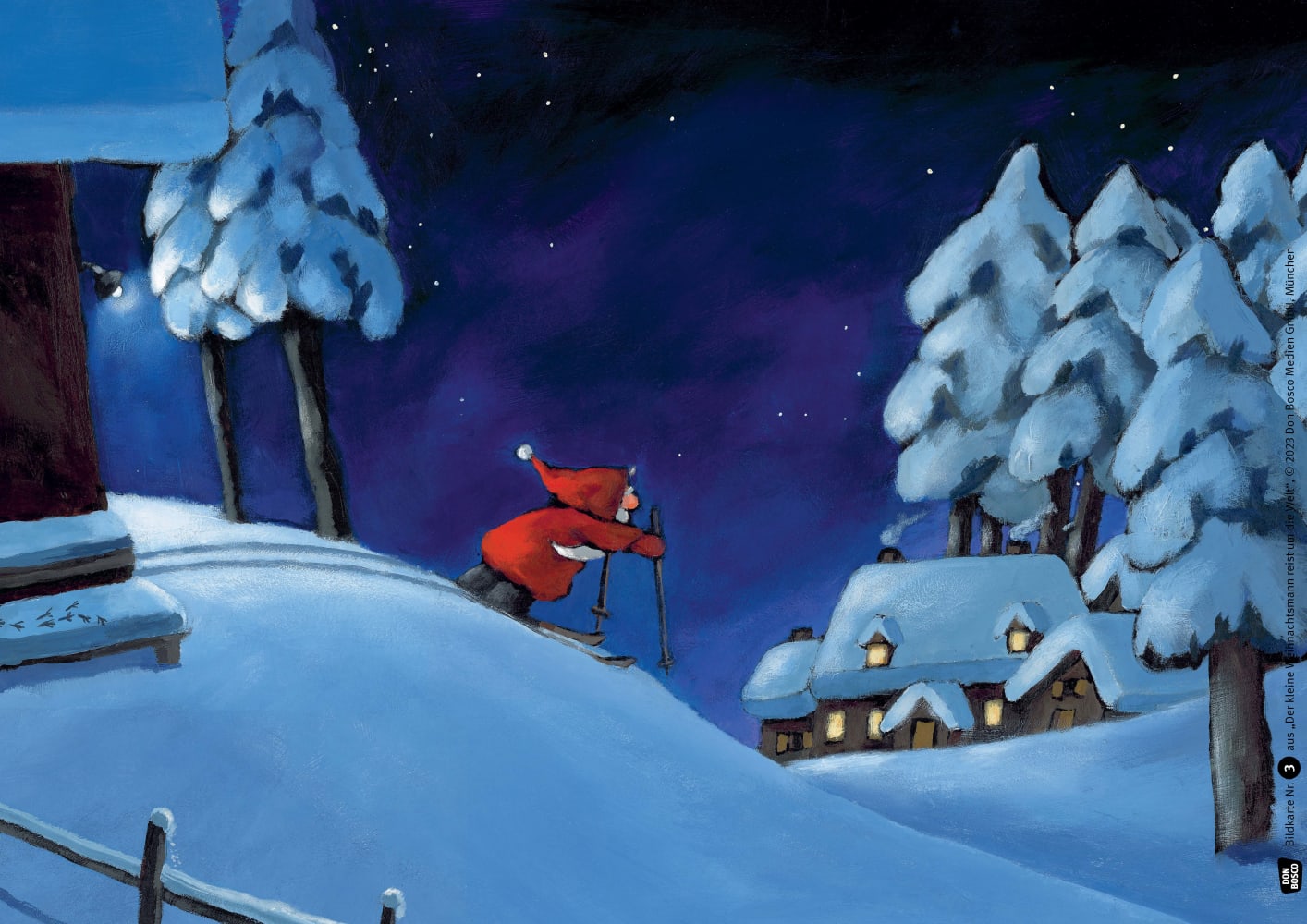 Der kleine Weihnachtsmann reist um die Welt. Kamishibai Bildkartenset