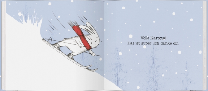 Hase fährt Ski