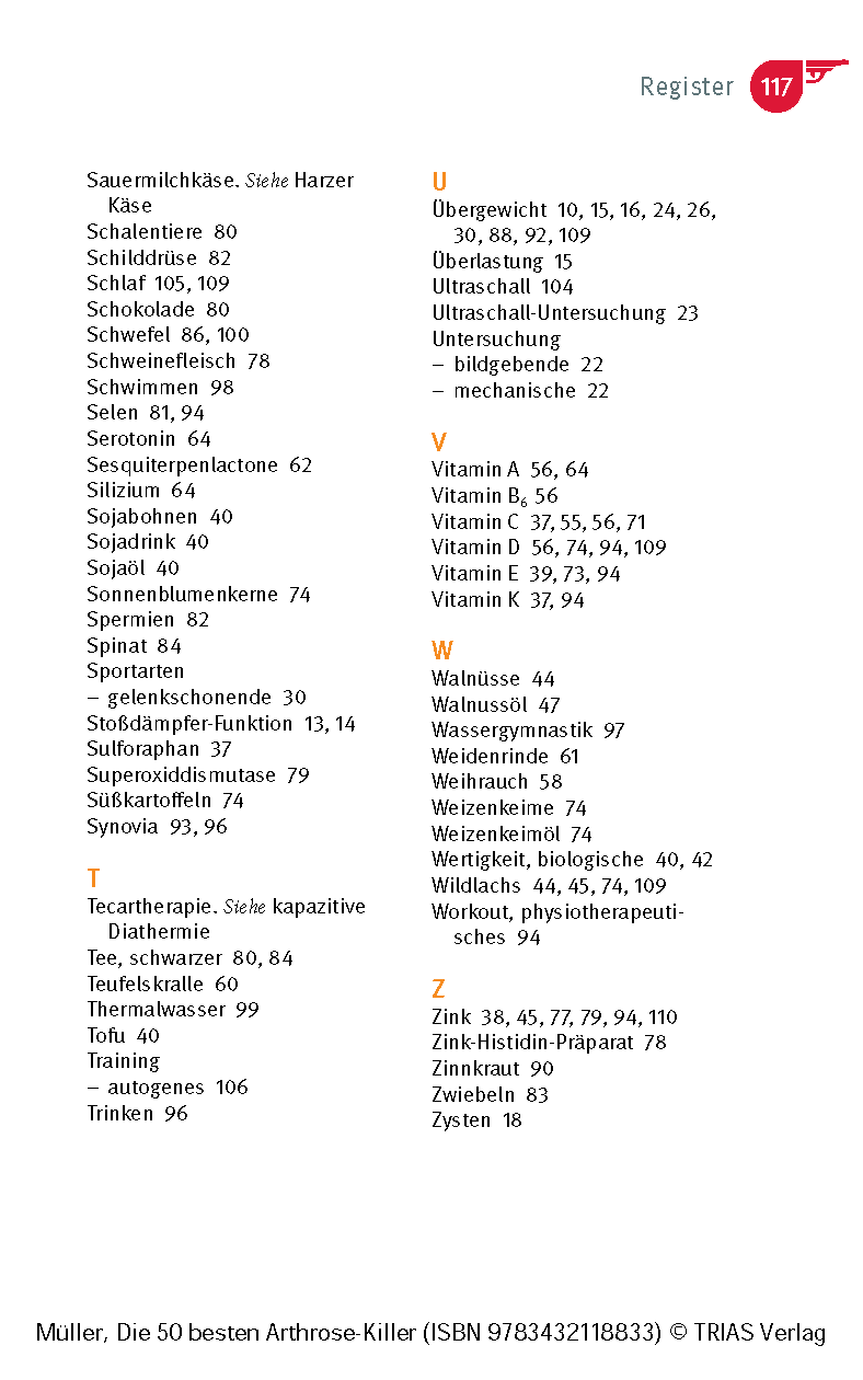 Die 50 besten Arthrose-Killer Die 50 besten Arthrose-Killer