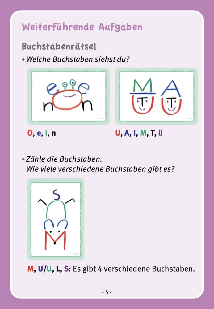 Montagsmaler. Bilderrätsel aus Zahlen und Buchstaben für den Stundeneinstieg