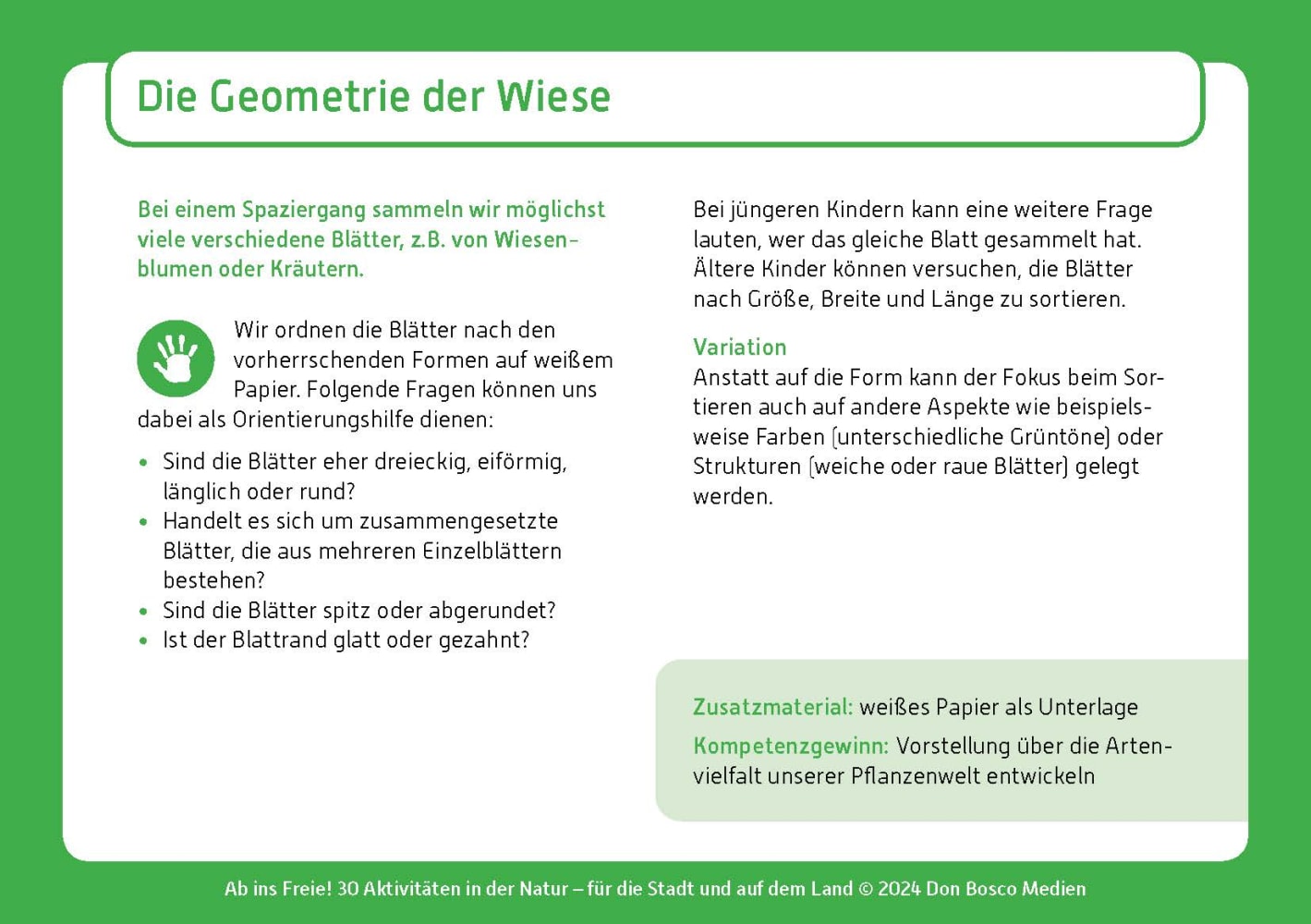 Ab ins Freie!