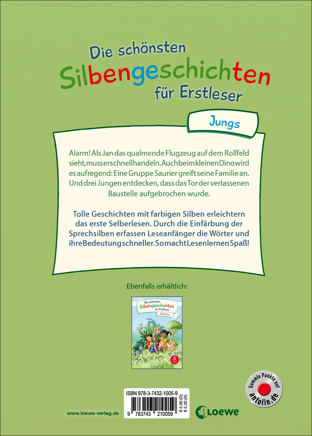 Die schönsten Silbengeschichten für Erstleser - Jungs