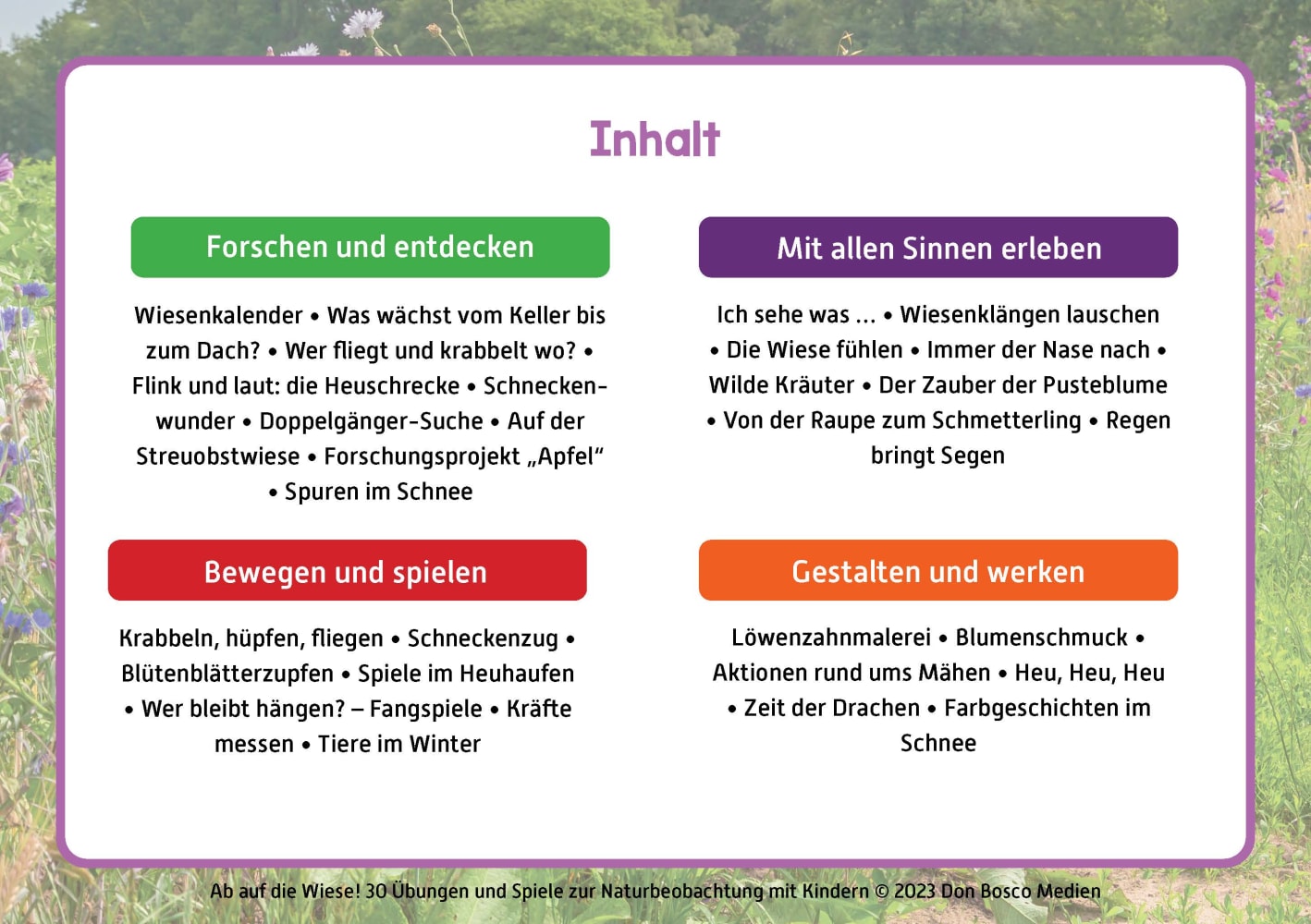 Ab auf die Wiese! Ab auf die Wiese!