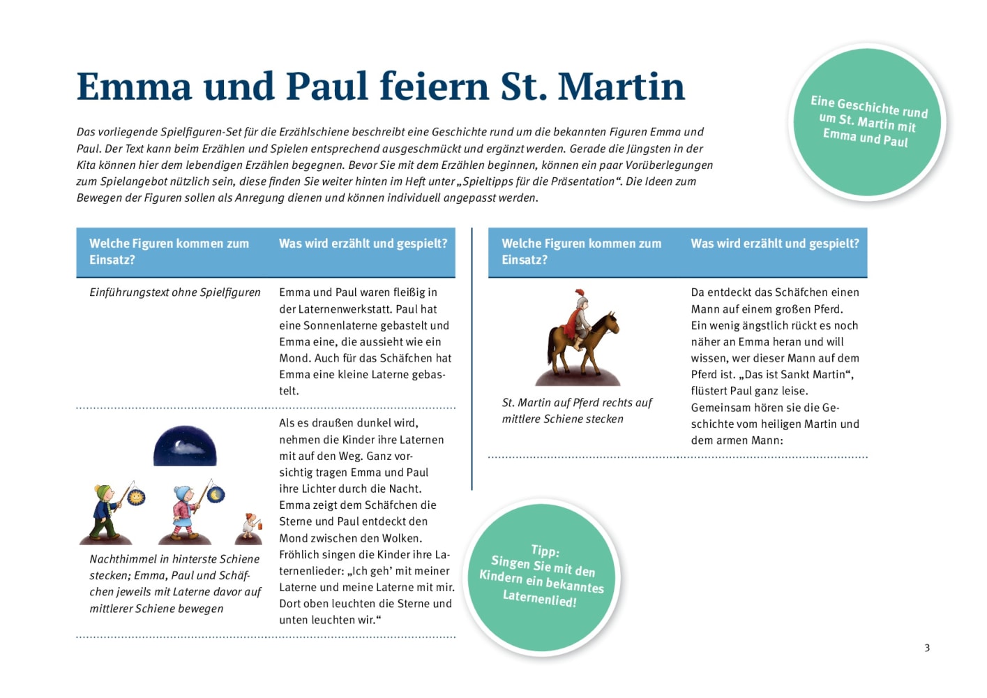 Emma und Paul feiern St. Martin.