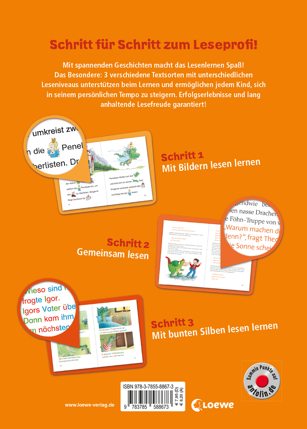 Lesenlernen in 3 Schritten - Die schönsten Drachengeschichten