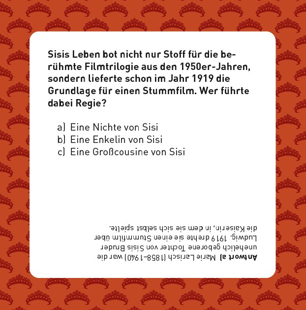 Sisi-Quiz (zweisprachig englisch / deutsch) Sisi-Quiz (zweisprachig englisch / deutsch)